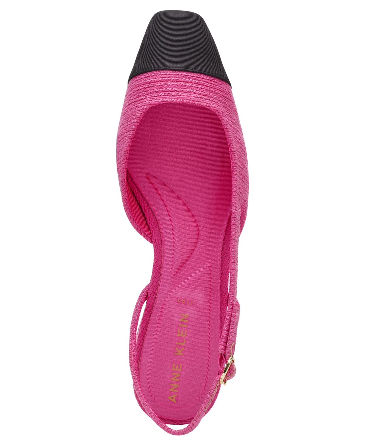 Anne Klein Women's Nia Block Heel Cap Toe Slingback Flats In Pink Multi