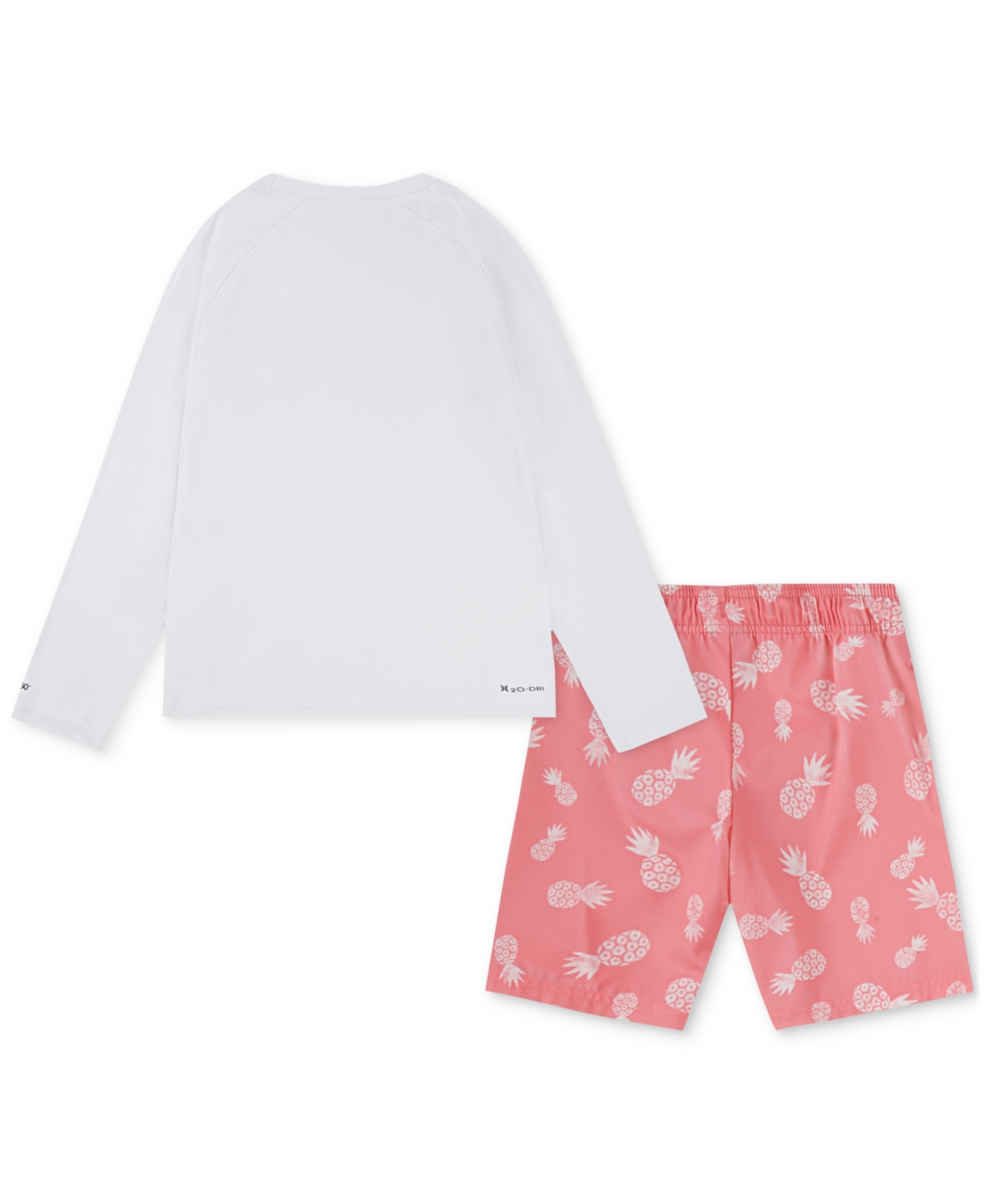 Hurley Toddler Boys Pineapple Swim Top & Printed Swim Shorts, 2 Piece Set In Tang