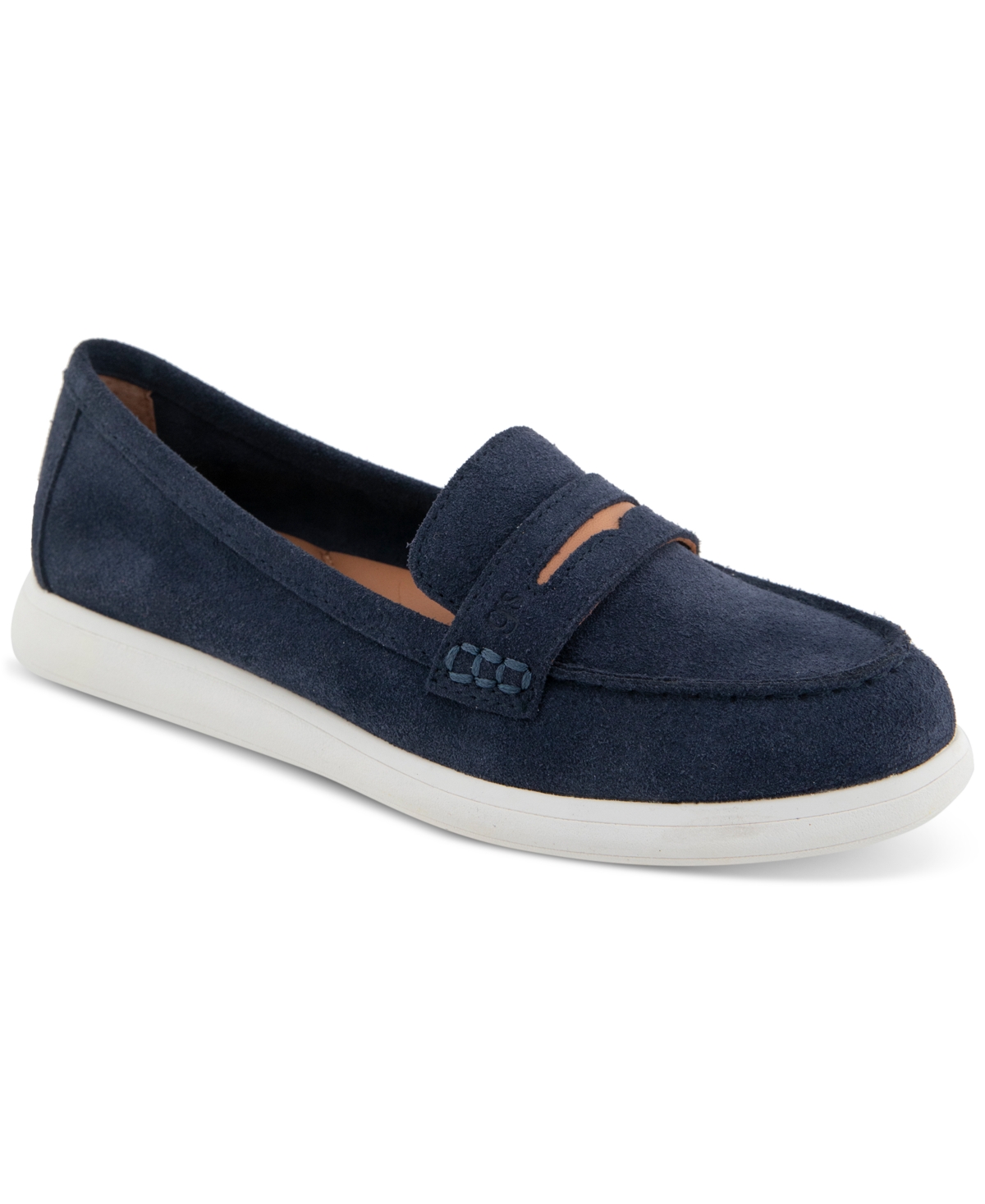 Shop Gentle Souls Women's Bailey Penny Loafers In Navy Suede