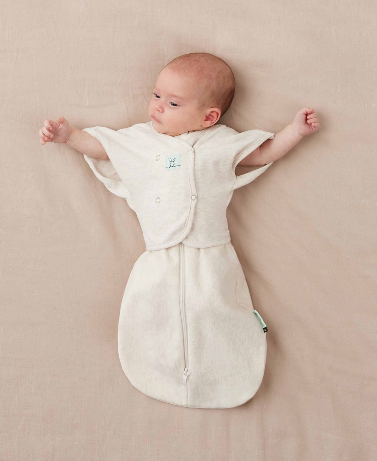 Ergopouch Baby Boys And Girls 0.2 Tog Butterfly Cardigan In Oatmeal