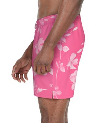Men's 7" Floral Print Volley Shorts with Boxer Liner