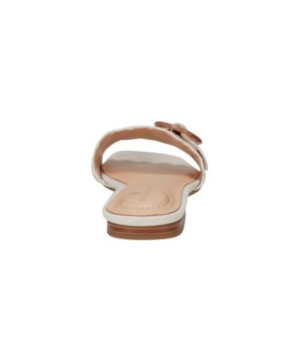 Women's Silla Scallop Buckle Flat Slide Sandals