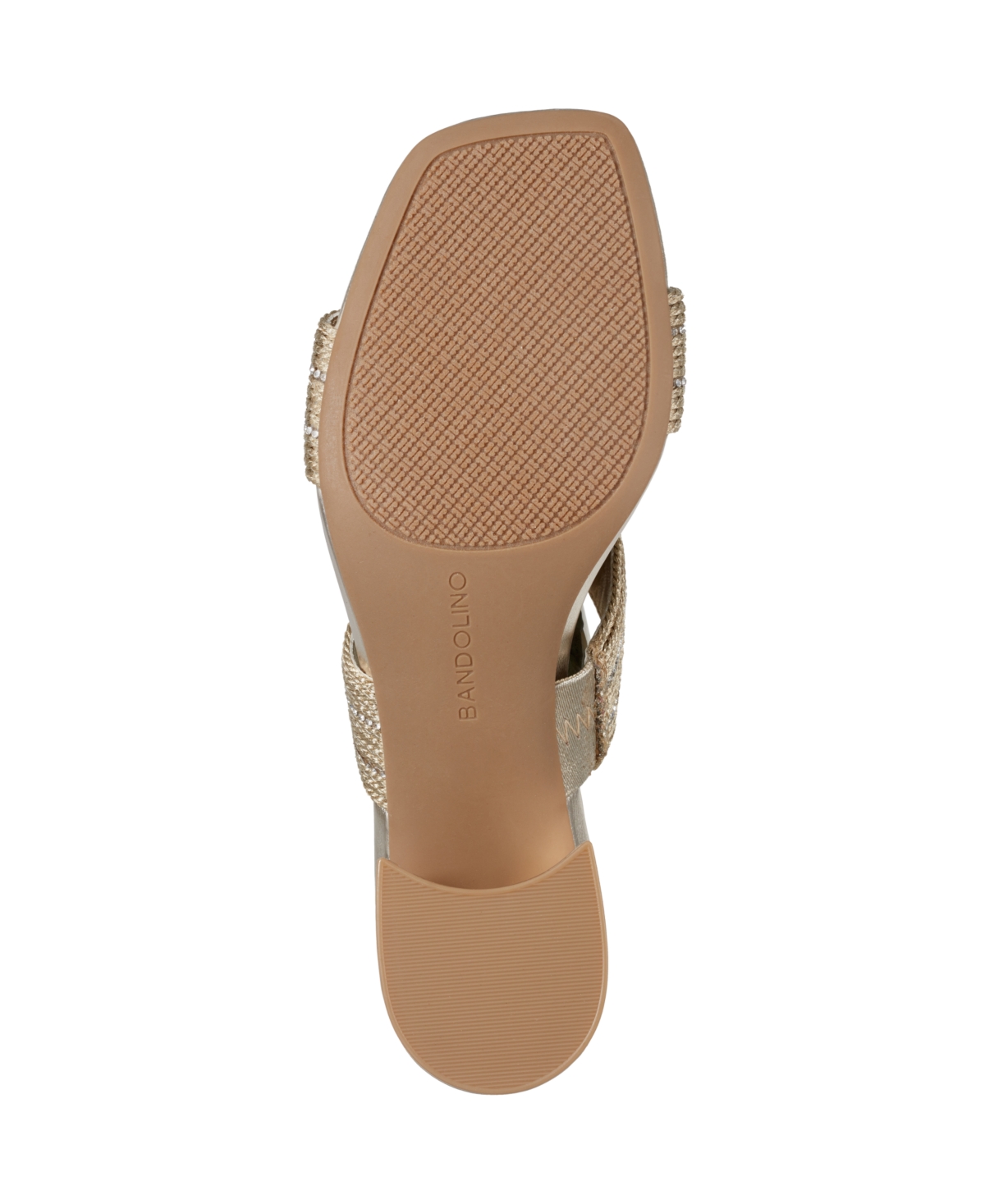 Shop Bandolino Women's Molane Embellished Block Heel Sandals In Gold
