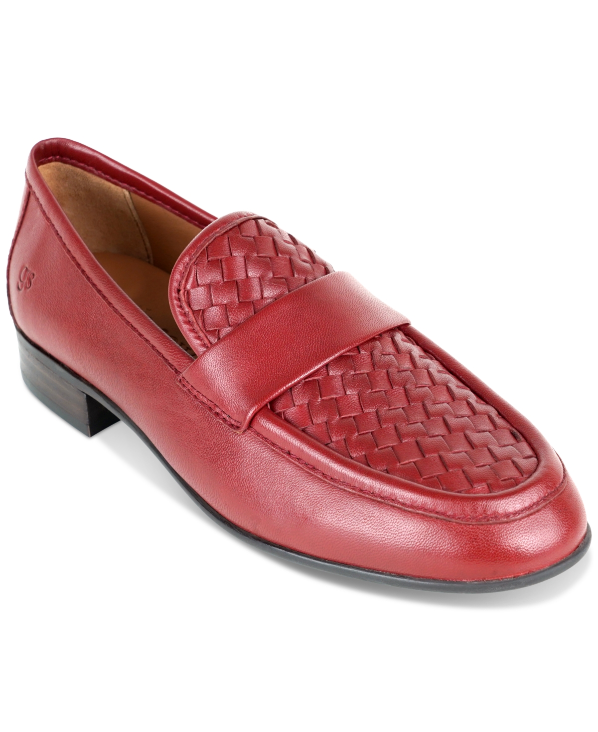 Women's Crew Woven-Vamp Loafers - Burnt Red Suede