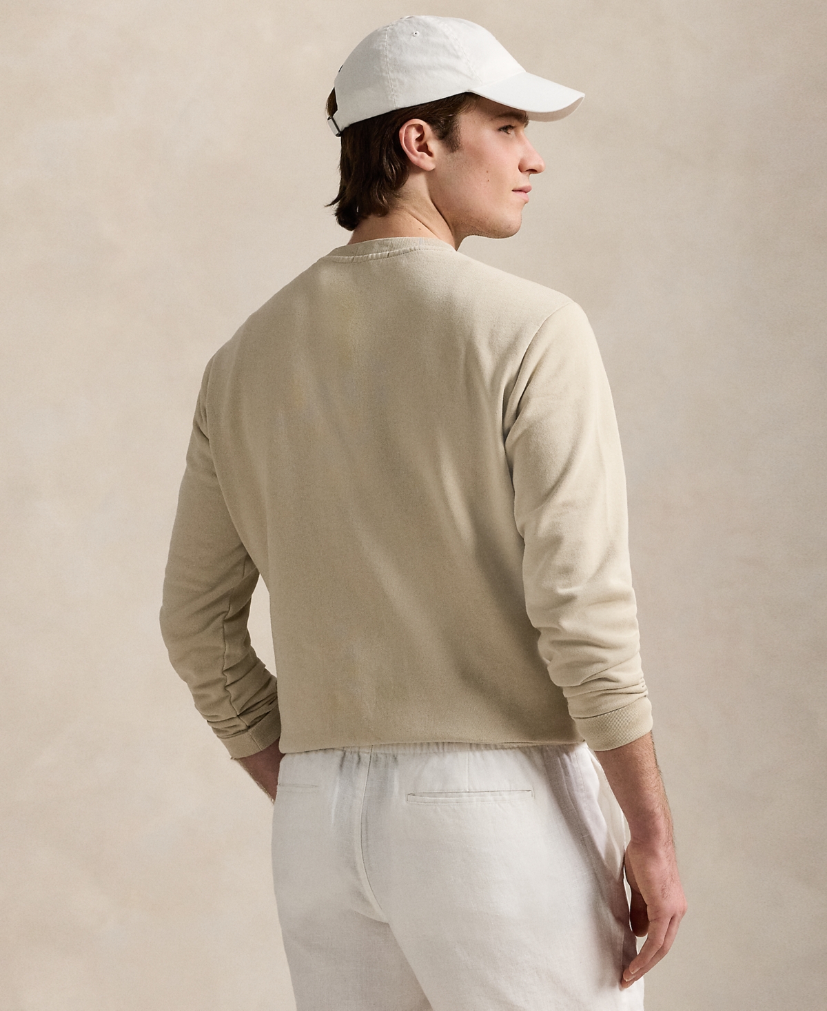 Polo Ralph Lauren Loopback Fleece Sweatshirt In Stoneware Gray