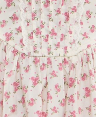 Juniors' Floral Print Cotton Puff-Sleeve Fit & Flare Dress