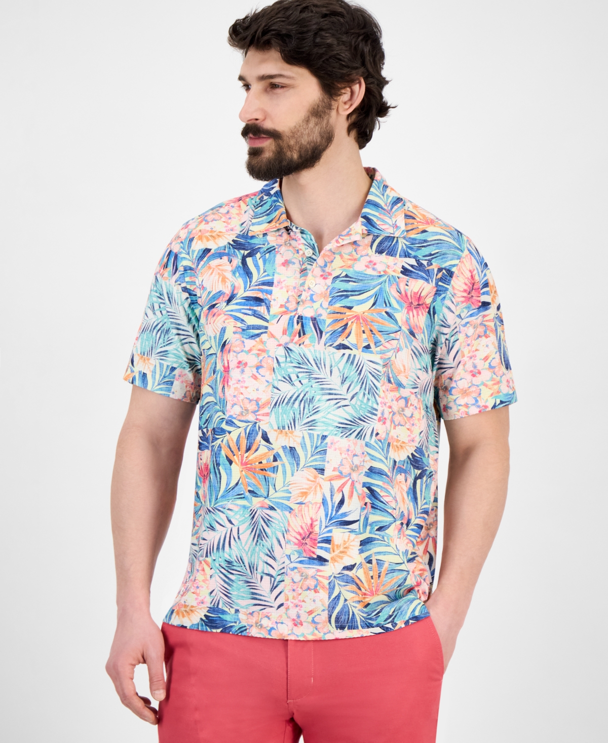 Tommy Bahama Men's Bahama Coast Positano Palms Performance Polo Shirt