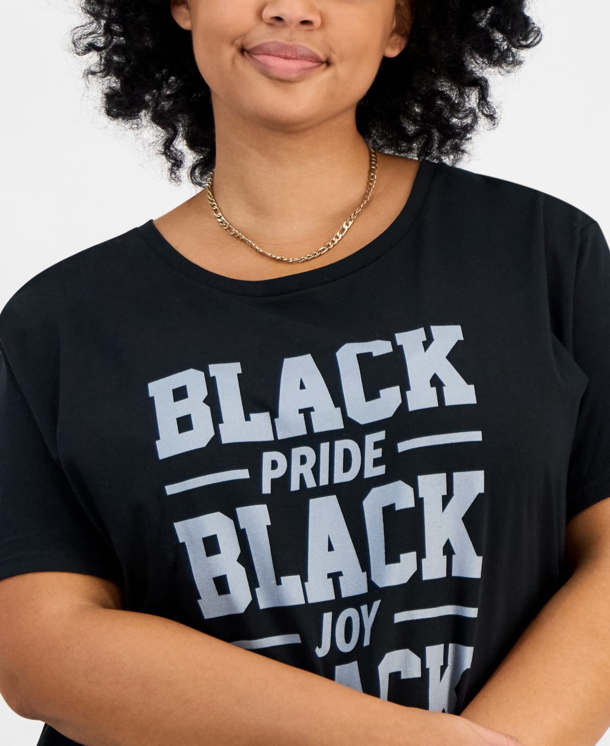 Hybrid Apparel Trendy Plus Size Black History Month Graphic Tee In Black