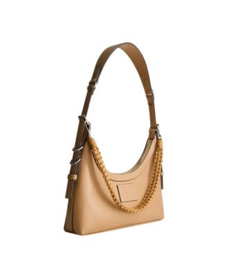 Debossed Logo Zip-Top Hobo Bag