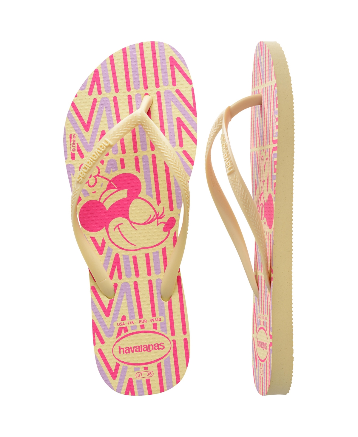 Shop Havaianas Women's Slim Disney Slip On Sandals In Beige