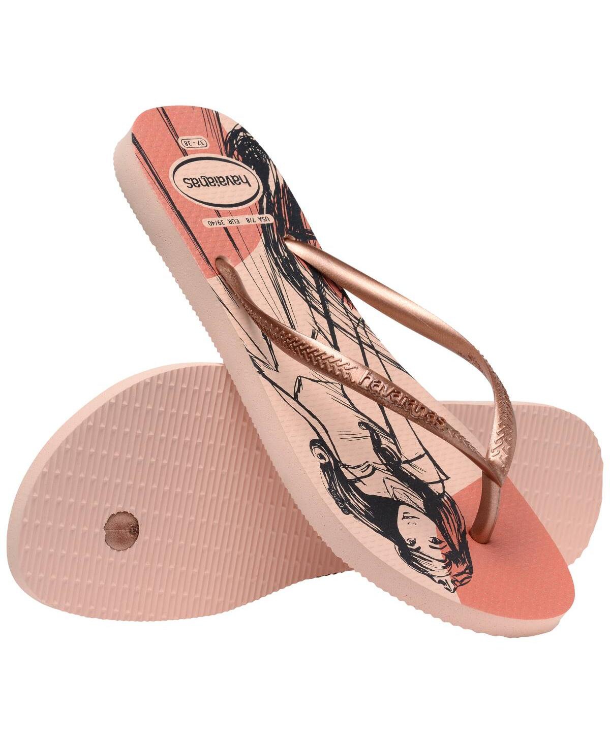 HAVAIANAS WOMEN'S SLIM PRINCESS SLIP ON SANDALS 