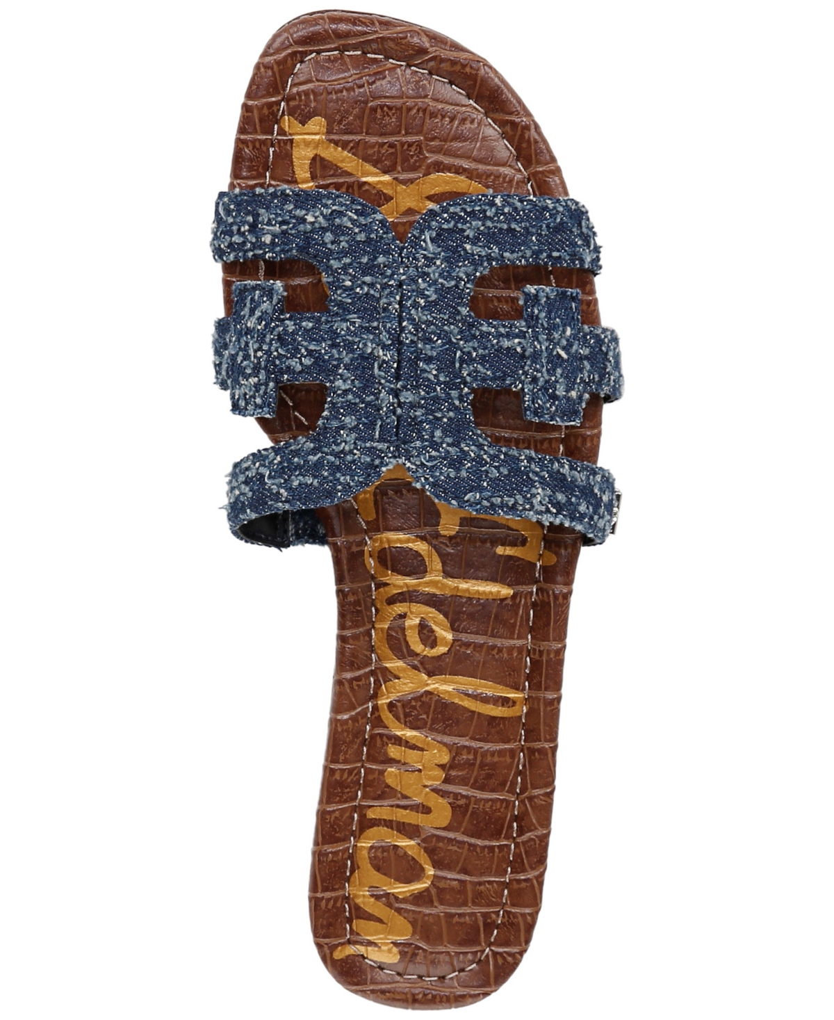 Sam Edelman Bay Slide Sandal Navy Blue Fabric In Navy Blue Fabric