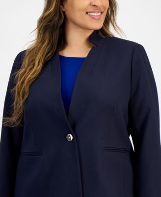 Plus Size Twill Topper Jacket 