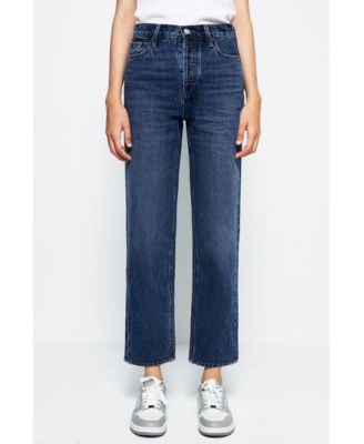 Manhattan High Rise Straight Ankle Jeans