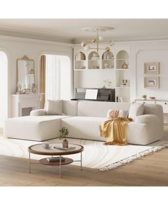 Modern Large L-Shape Modular Sectional Sofa for Living Room, Bedroom, Salon, 2 Piece Free Combination, Simplified Style