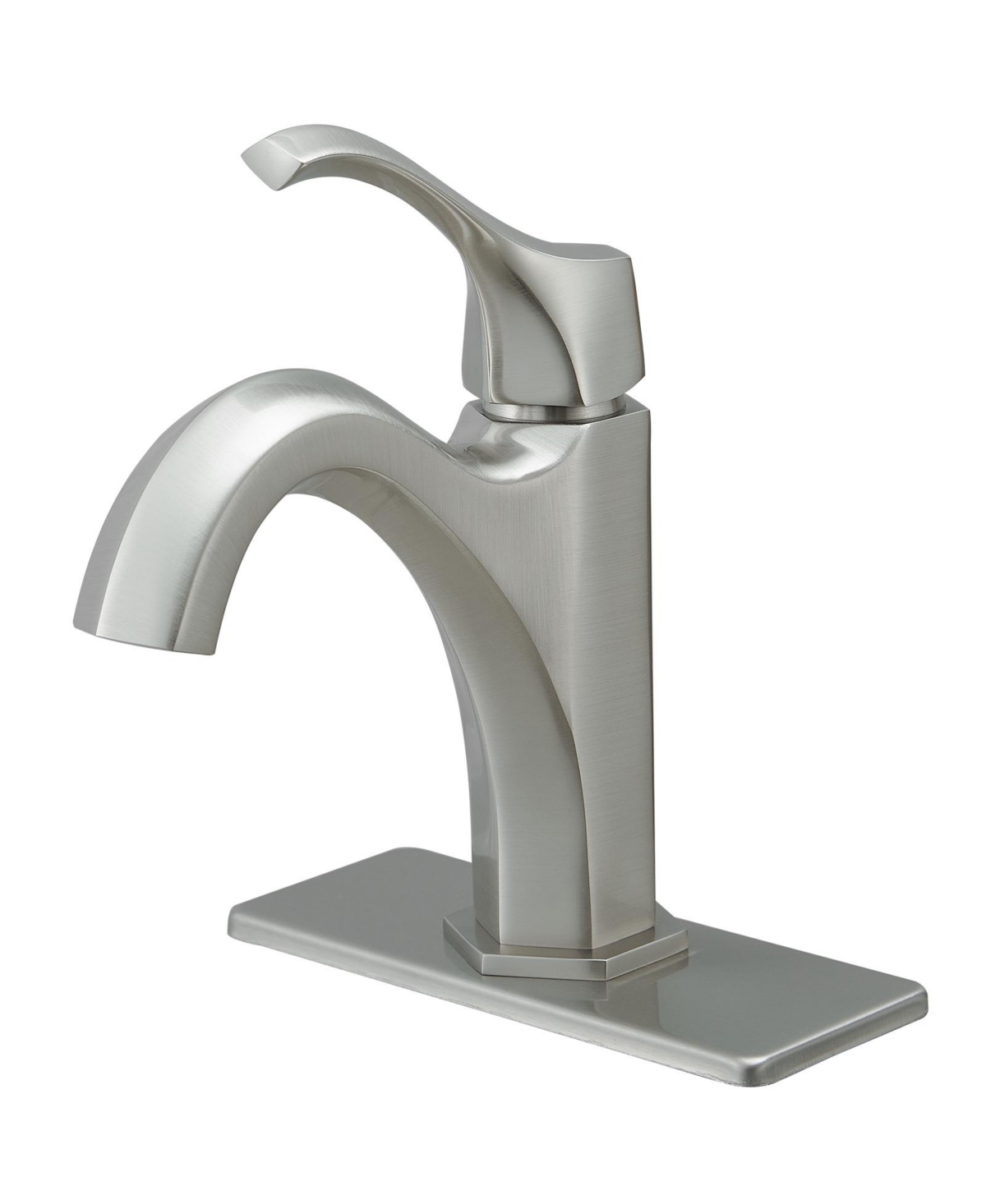 Single-Handle Single-Hole Farmhouse Bathroom Faucet Bathroom Drip-Free Lavatory Rv Sink Faucet in Brushed Gold - Brushed nickel