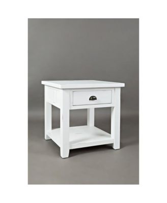Artisan's Craft Rustic Farmhouse Distressed Acacia End Table