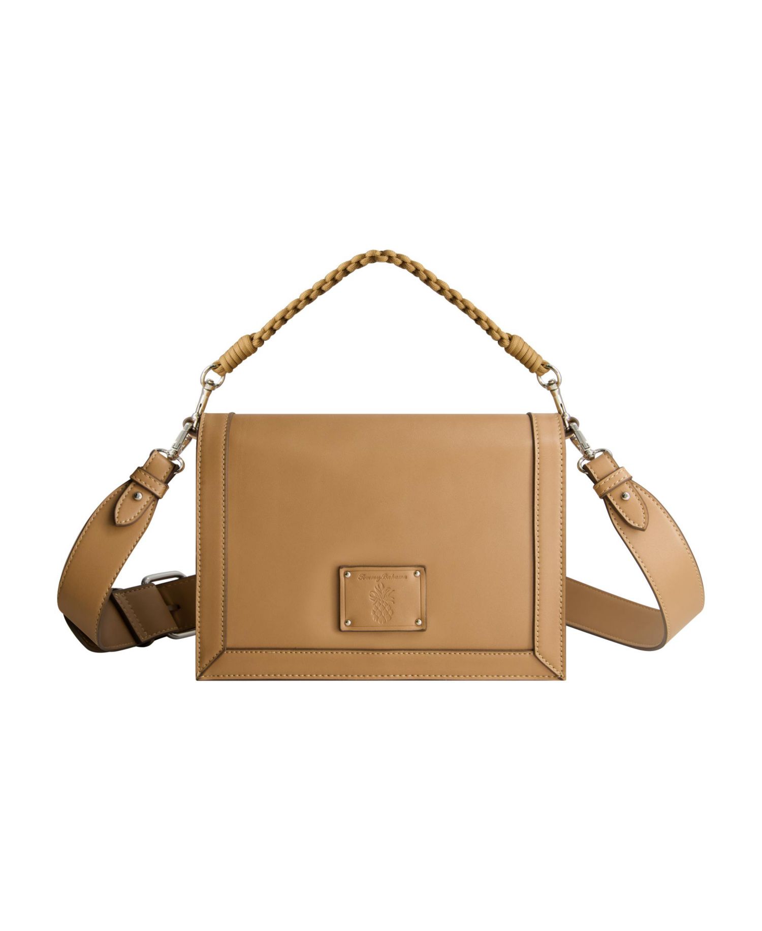 Debossed Logo Flat Messenger Bag