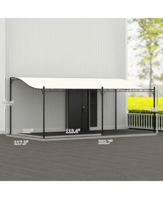 10' x 20' Outdoor Pergola Canopy, Metal Patio Canopy, Dark