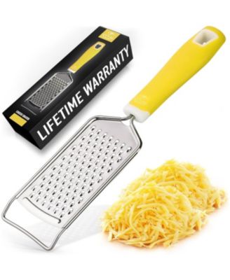 Cheese Grater Stainless Steel - Durable Rust-Proof Metal Lemon Zester Grater with Handle