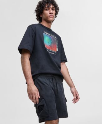 Men's Relaxed-Fit Crinkled 7" Cargo Shorts, Exclusively at Macy's 