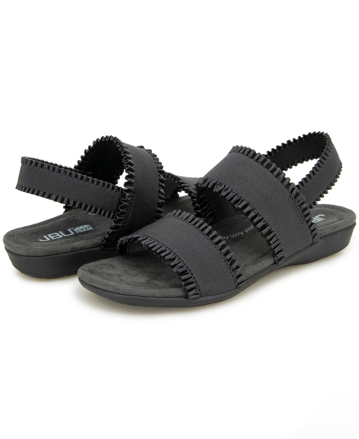 Jbu Women's Azores Casual Flat Sandal In Black
