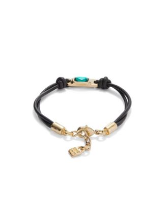 Green Crystal Leather Bracelet