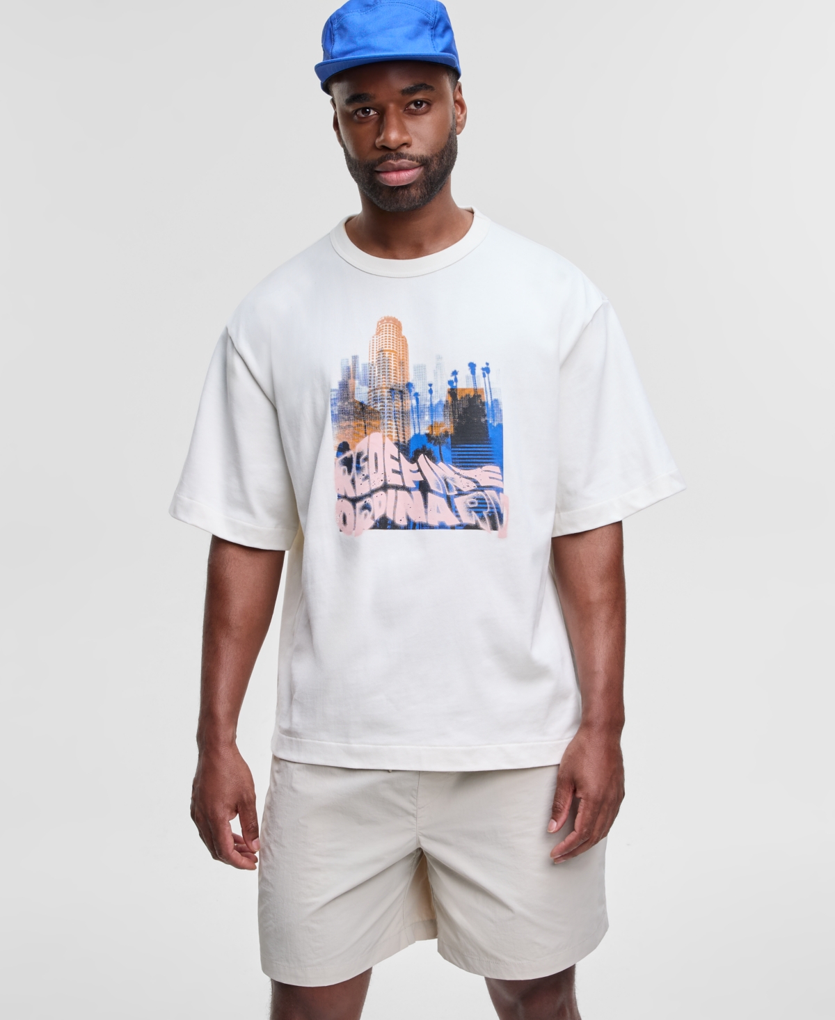 Men's Redefine Ordinary Relaxed-Fit Graphic T-Shirt, Exclusively at Macy's - Neo Natural
