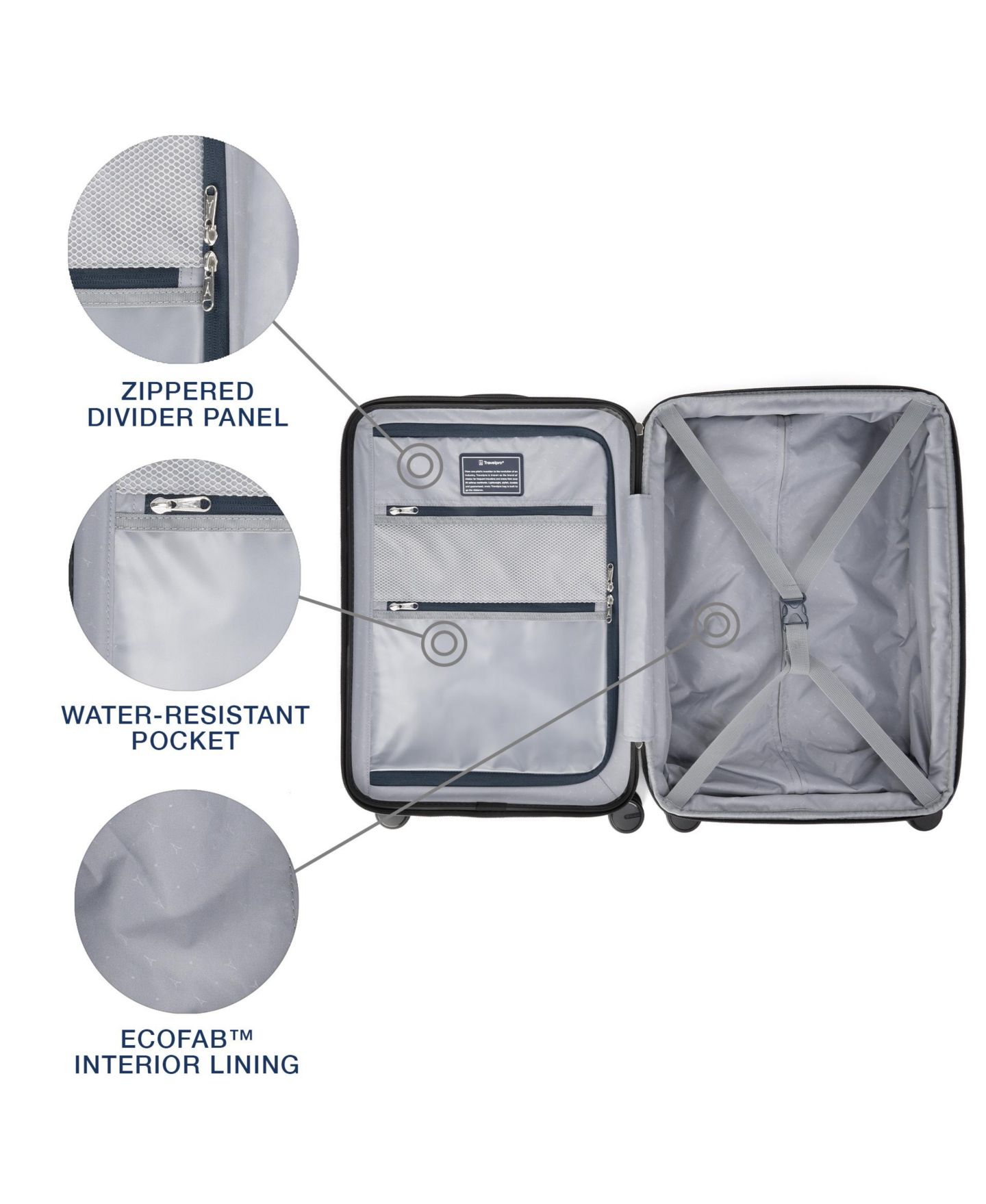 Чемодан Travelpro WalkAbout 7 Carry-on Hardside Spinner, цвет: Чёрный — фото 11