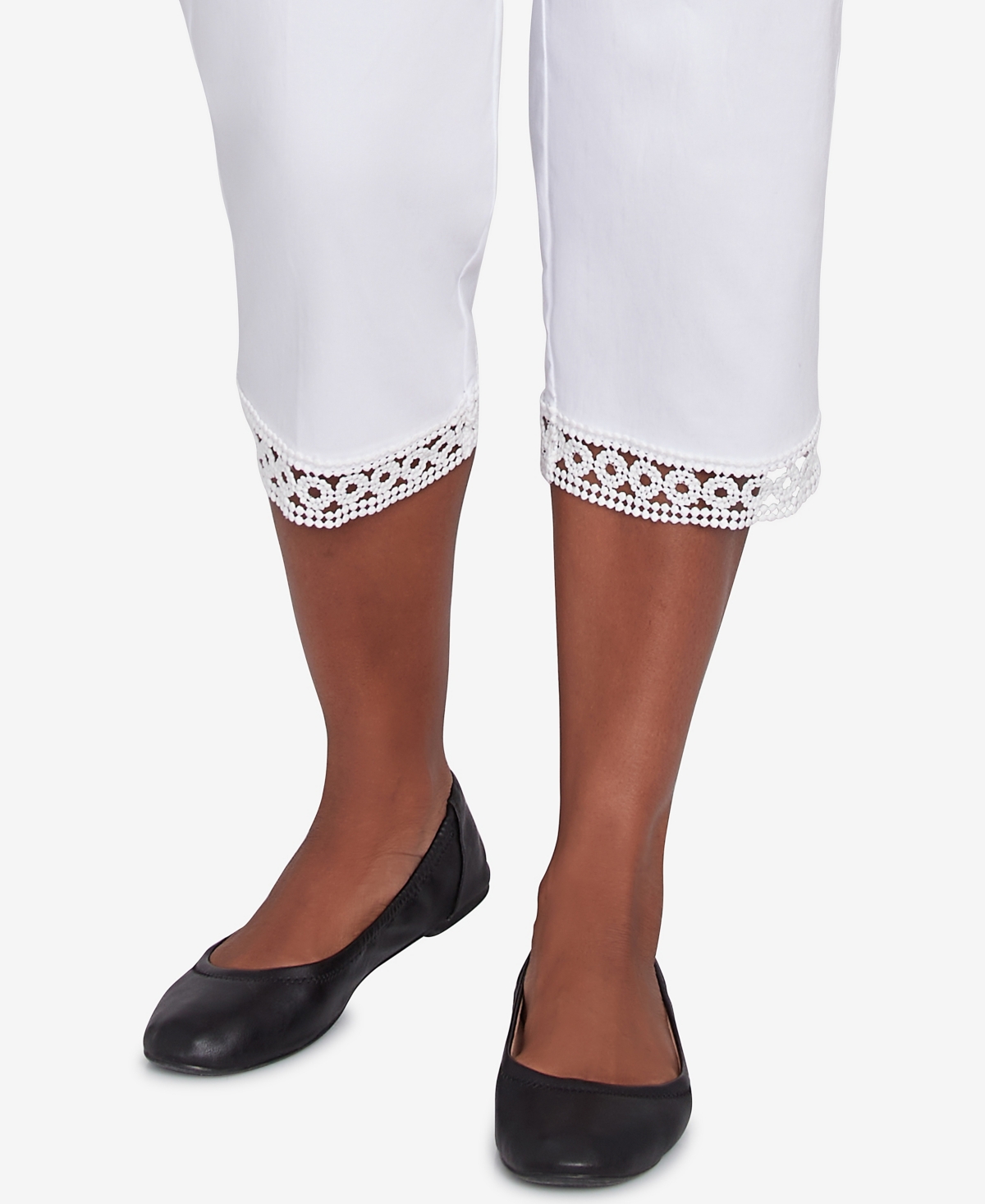 Alfred Dunner Women's Dress Code Comfort Allure Embellished Capri Pants