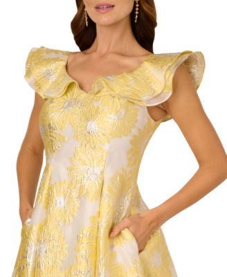 Women's Boat-Neck Flutter-Sleeve Dress