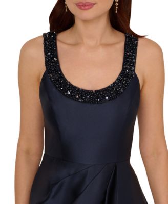 Women's Embellished-Neck Sleeveless Gown