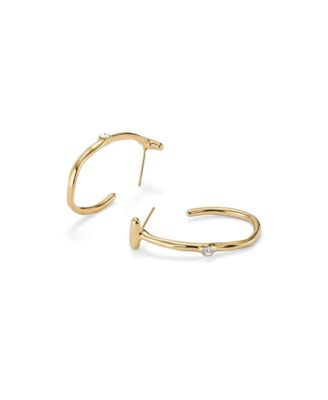 White Topaz Hoop Earrings