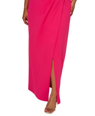 Plus Size Embellished Crepe Gown