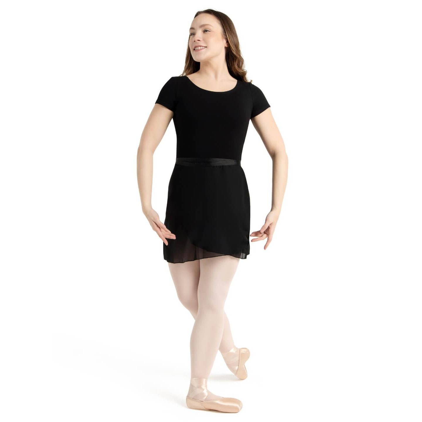Женская юбка Capezio Georgette Wrap, цвет: Чёрный — фото 6