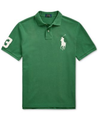 Men's Custom Slim Fit Big Pony Mesh Polo Shirt