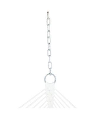 Outdoor 2-Person Quilted Fabric Hammock with Spreader Bars and Freestanding Stand