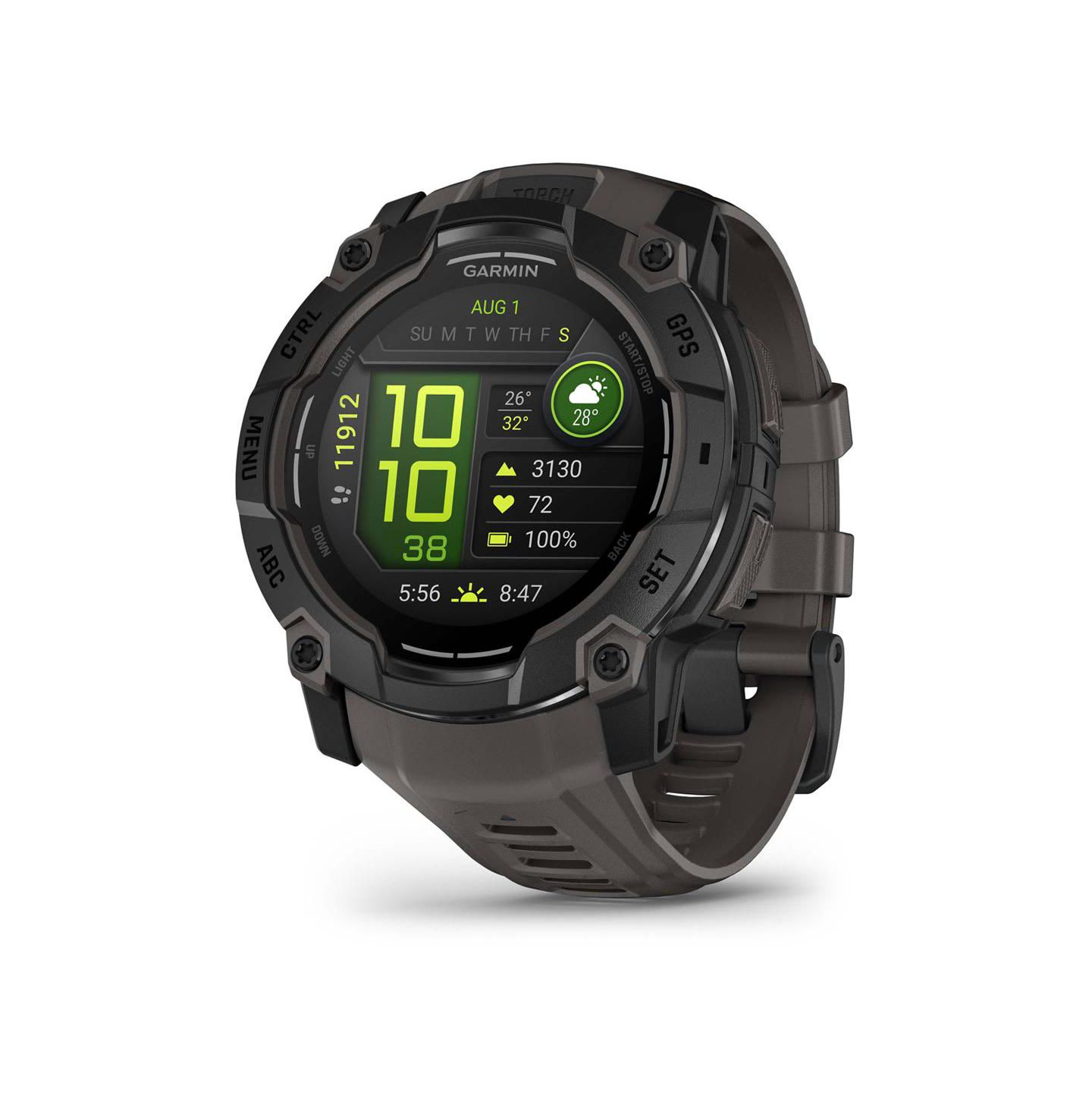 Умные GPS-часы Garmin Instinct 3 Amoled, 50 мм, защищённые, Black/Charcoal — фото 1