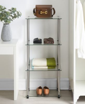 17.75" Glass Designs2Go Classic Glass 4 Tier Tower