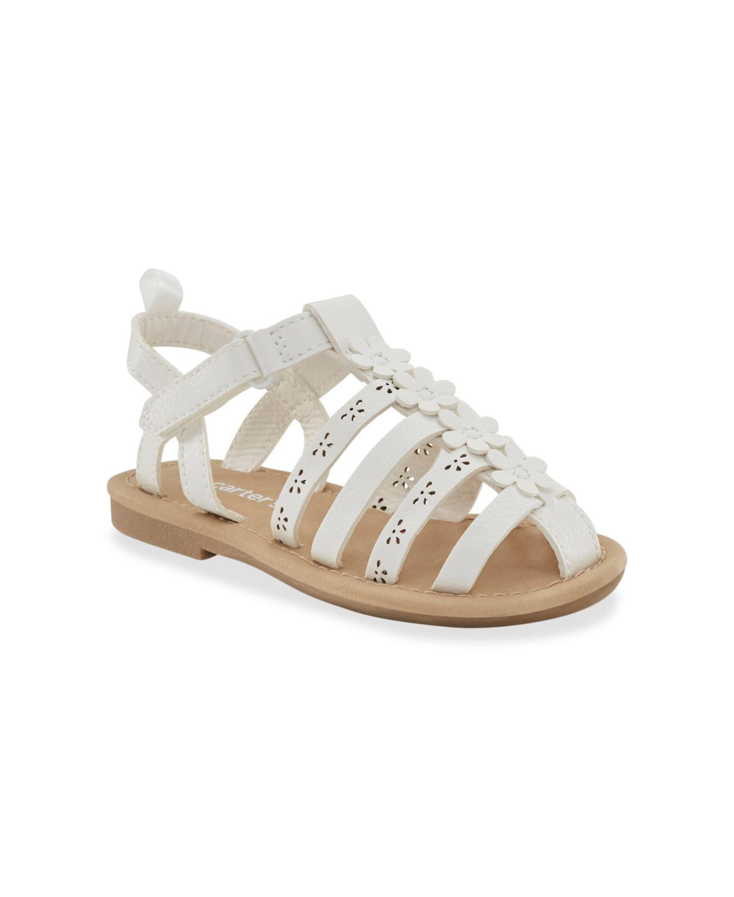 Сандалии Carter's Akito Slip-On Sandals для девочек-малышей, цвет: Белый — фото 1