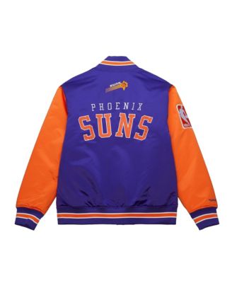 Men's Purple Phoenix Suns Hardwood Classic Primetime Full-Snap Satin Jacket