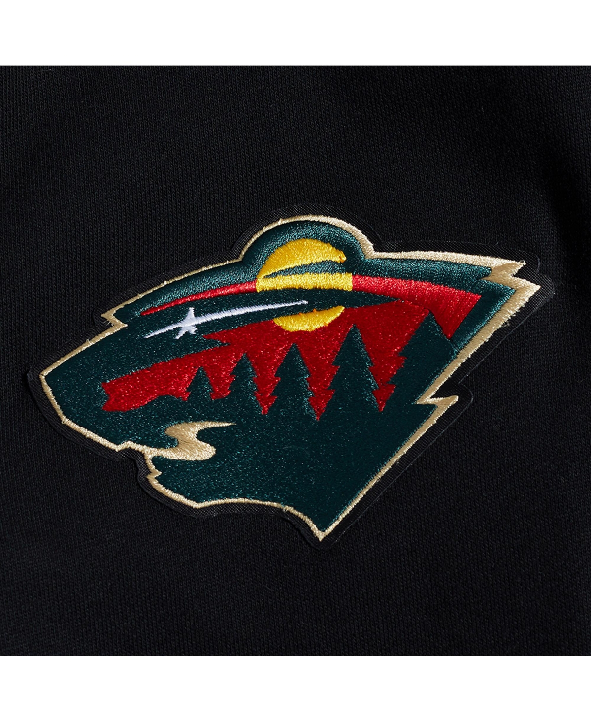 Pro Standard Men's Black Minnesota Wild Paint The City Pullover Hoodie In Black