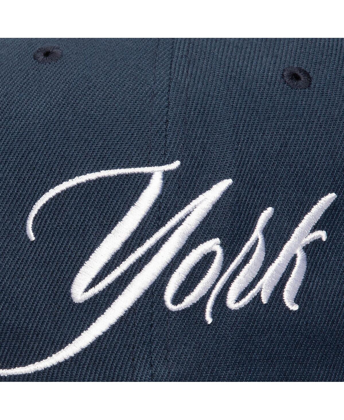 Mitchell & Ness Men's Navy New York Yankees Just Don X Mlb Lux Script Snapback Hat In Navy