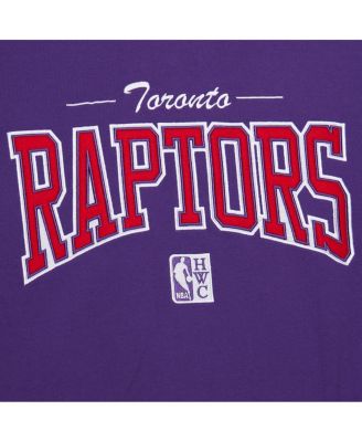 Men's Purple Toronto Raptors Hardwood Classics There Back 2.0 Vintage Pullover Sweatshirt