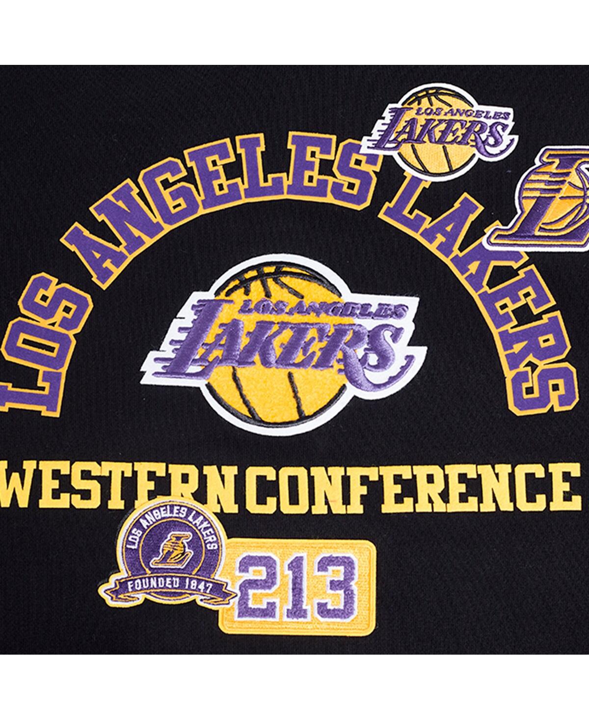 Pro Standard Men's Black Los Angeles Lakers Area Code Pullover Hoodie In Black