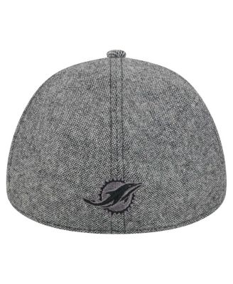 Men's Gray Miami Dolphins Peaky Duckbill Fitted Hat