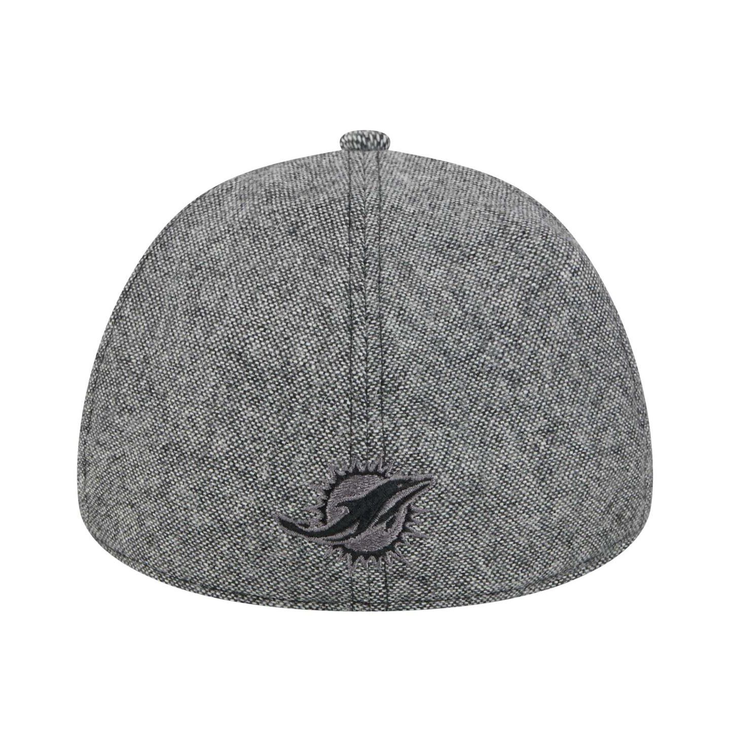 Мужская кепка New Era Gray Miami Dolphins Peaky Duckbill Fitted Hat — фото 3
