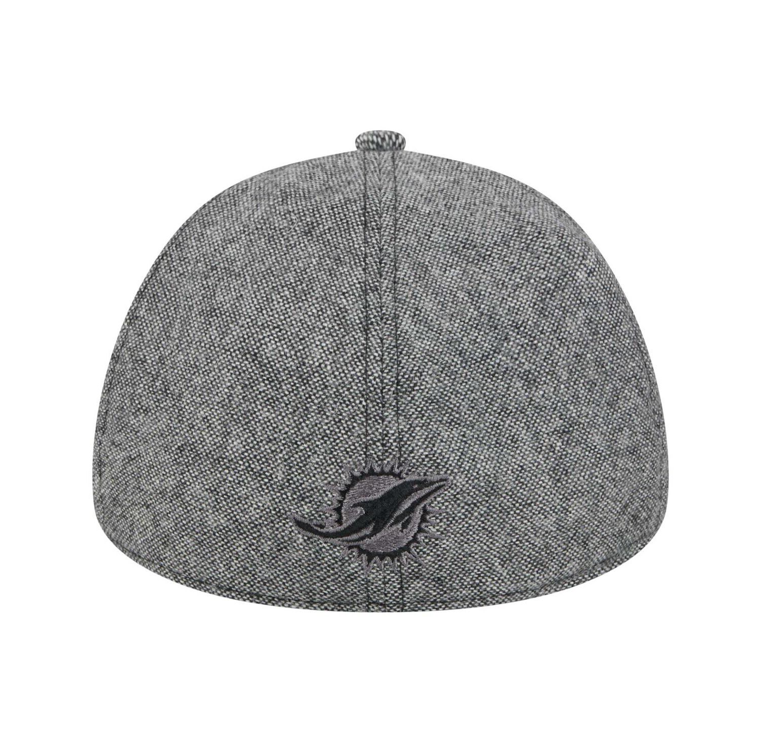 Men's Gray Miami Dolphins Peaky Duckbill Fitted Hat