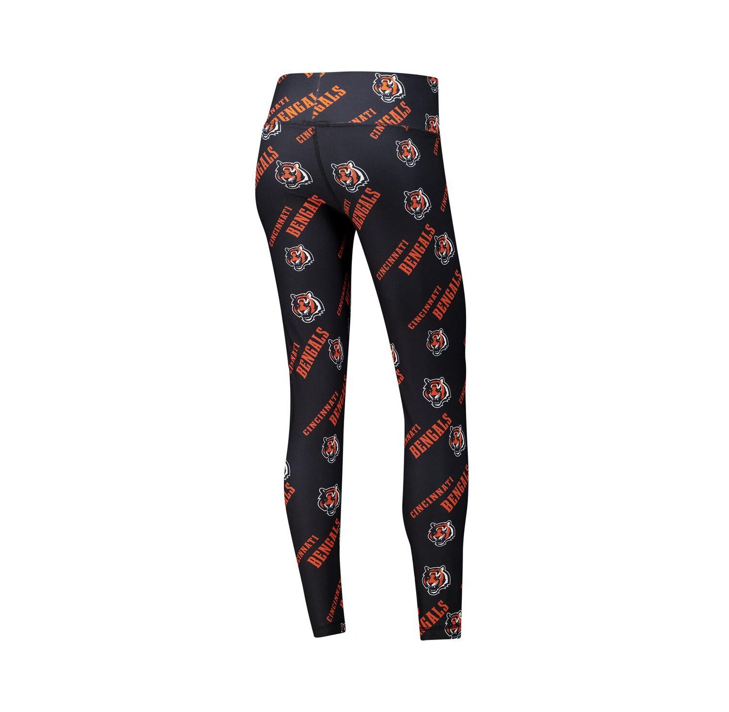 Women's Black Cincinnati Bengals Breakthrough Allover Print Knit Sleep Leggings