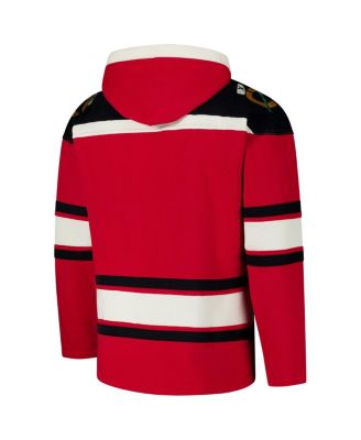 Men's Red Chicago Blackhawks Superior Lacer Pullover Hoodie